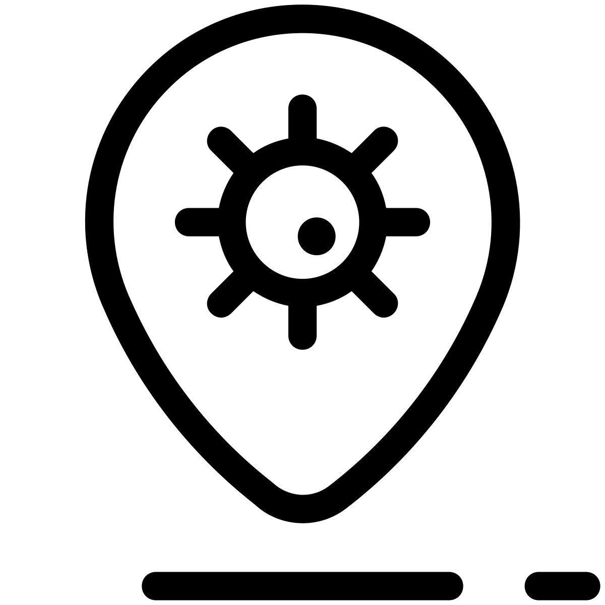 pastel glyph style coronavirus ospedale mappa pin icon