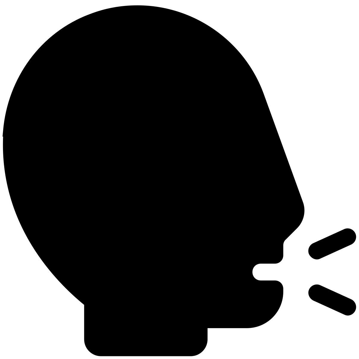 pastel glyph style husten icon