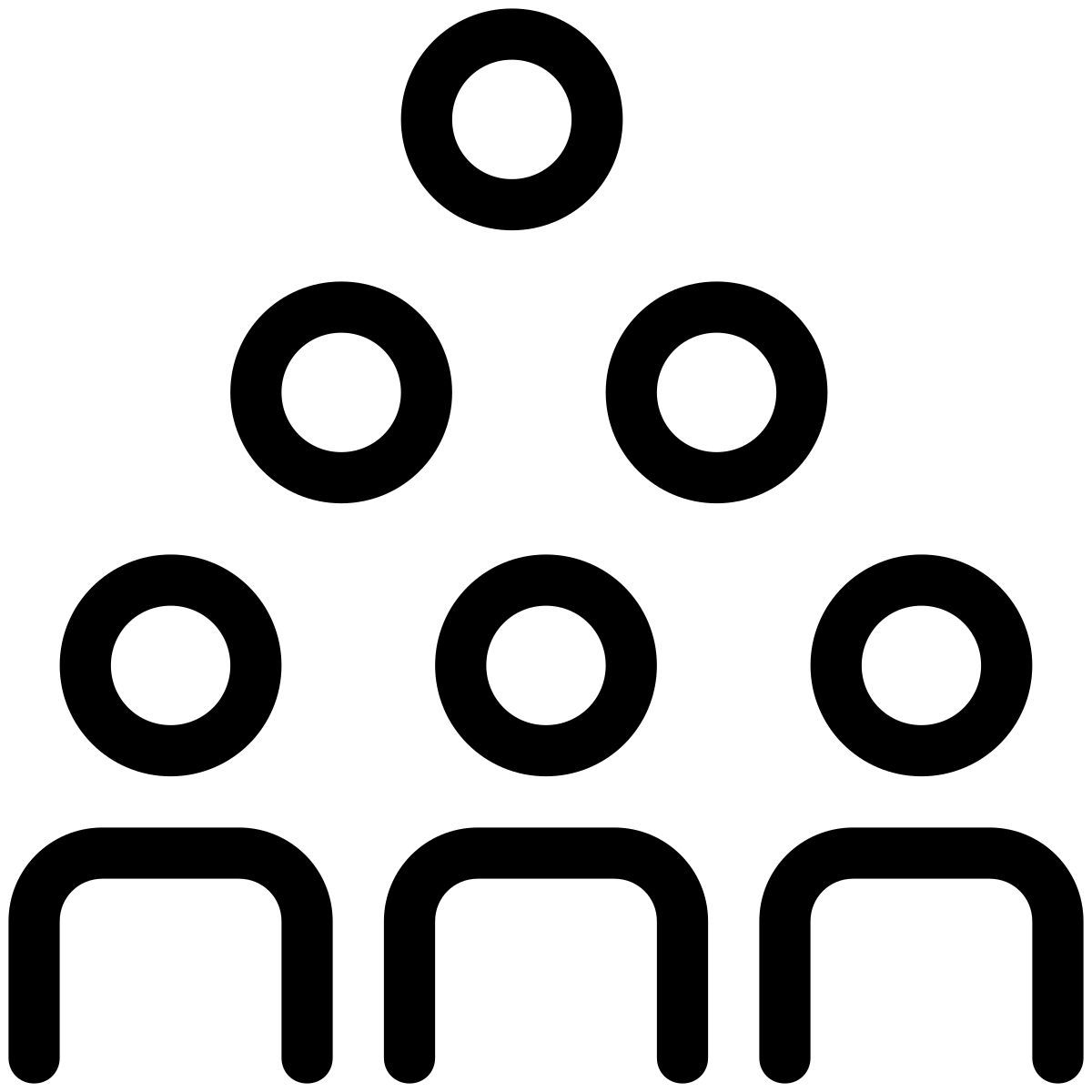 pastel glyph style foule icon