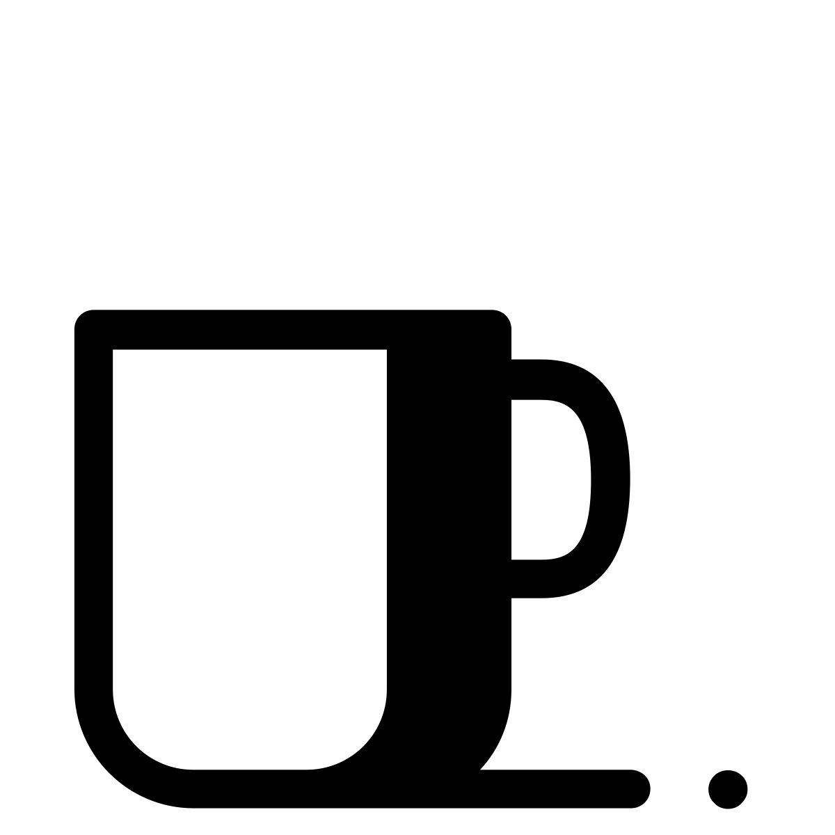 pastel glyph style tasse icon