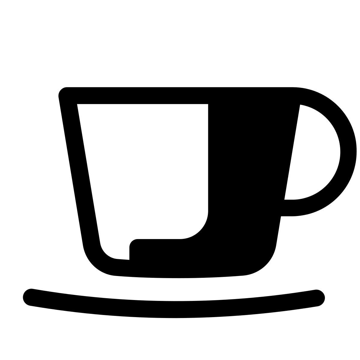 pastel glyph style tasse icon