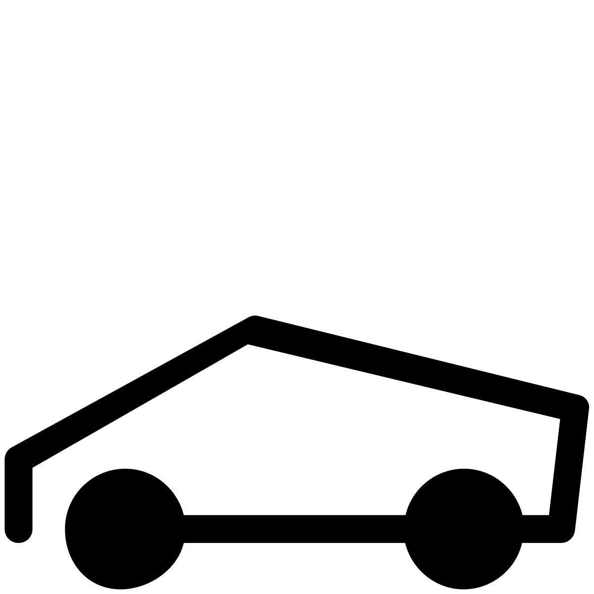pastel glyph style cybertruck icon