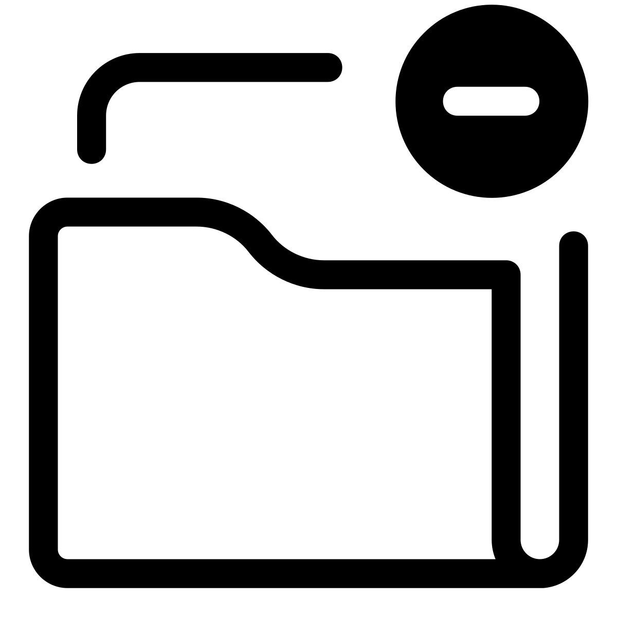 pastel glyph style ordner löschen icon