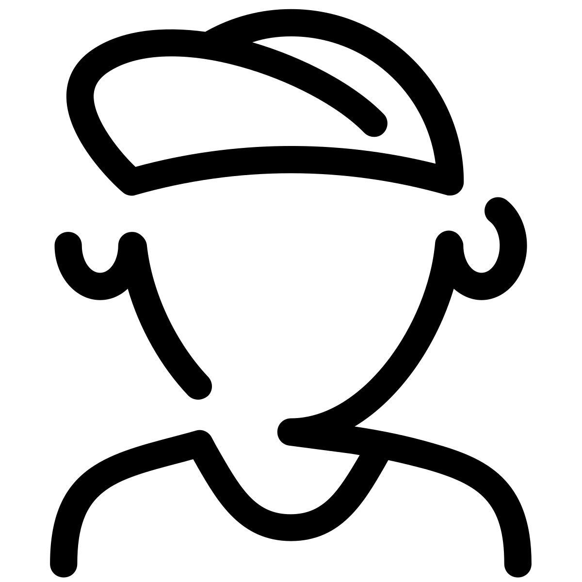 pastel glyph style delivery boy icon