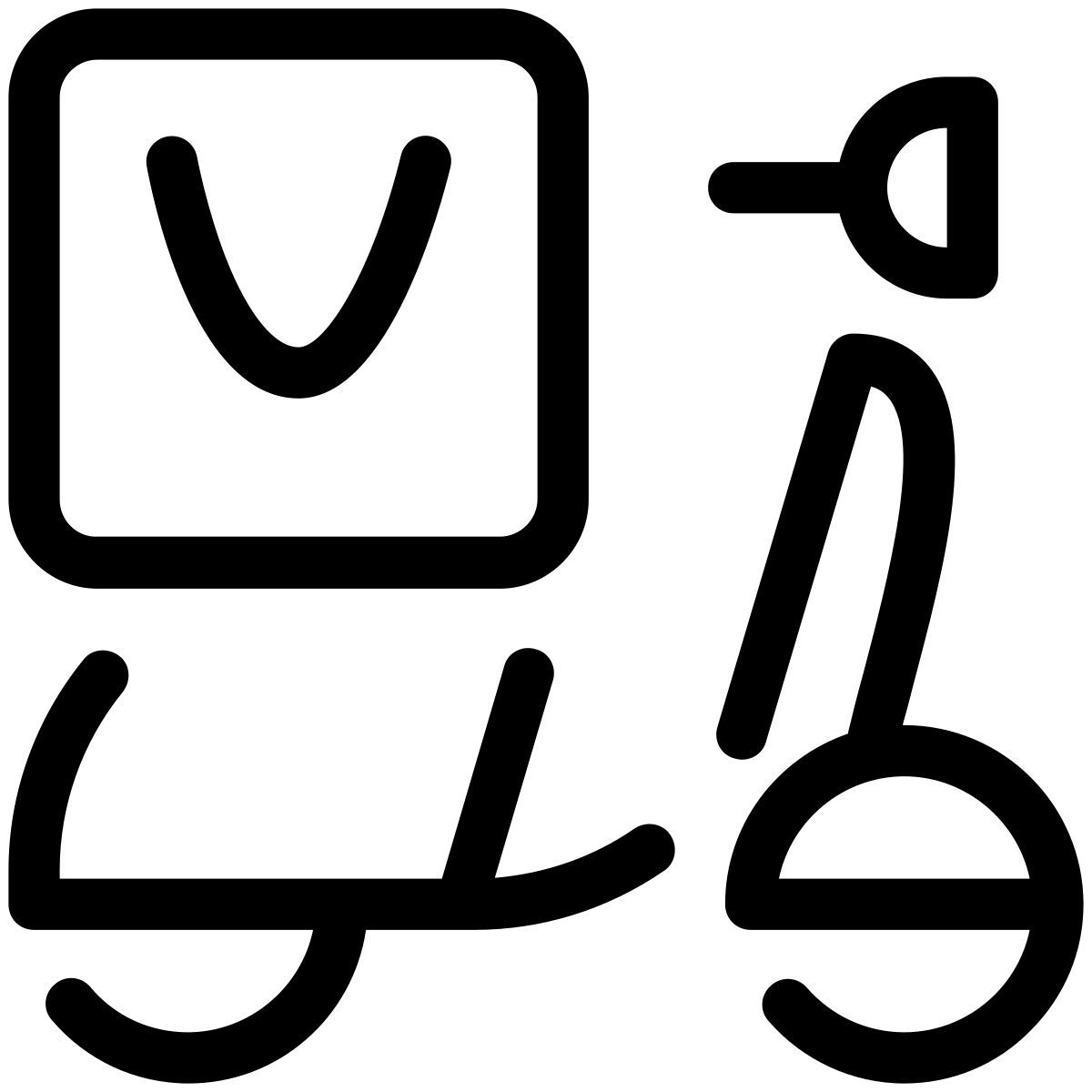 pastel glyph style delivery scooter icon