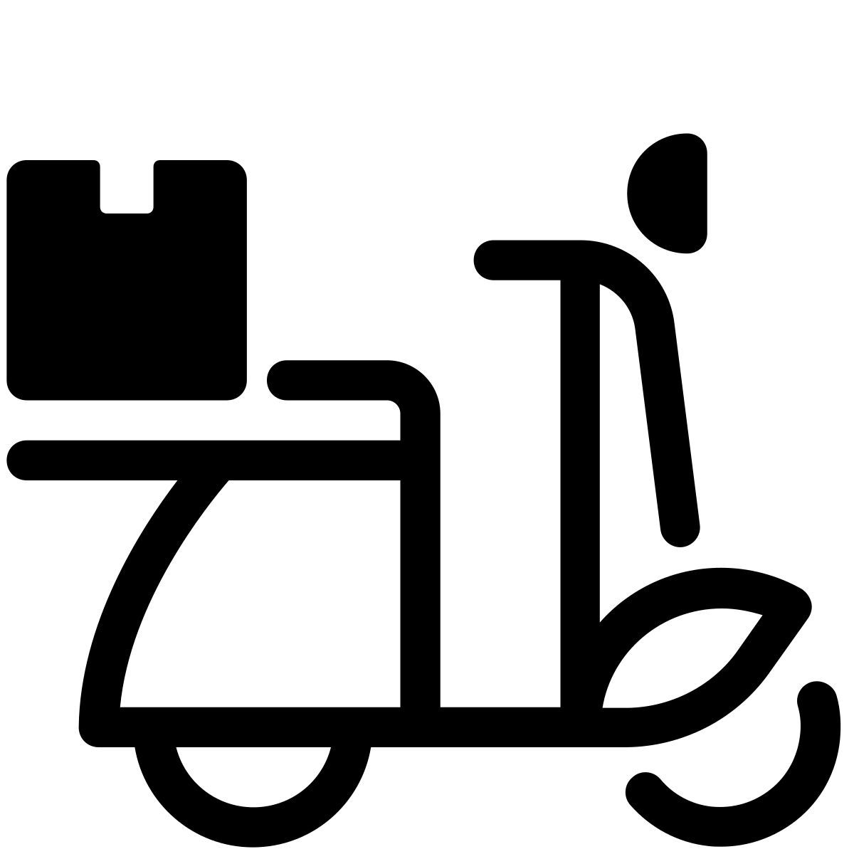 pastel glyph style 배달 스쿠터 icon