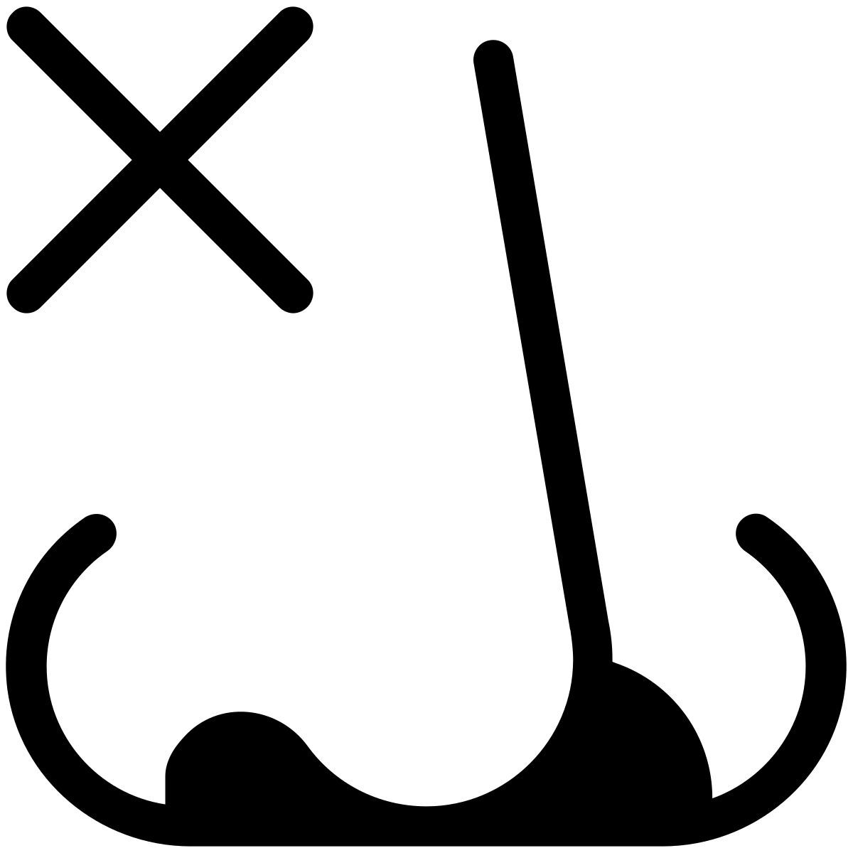 pastel glyph style 코를 만지지 마세요 icon