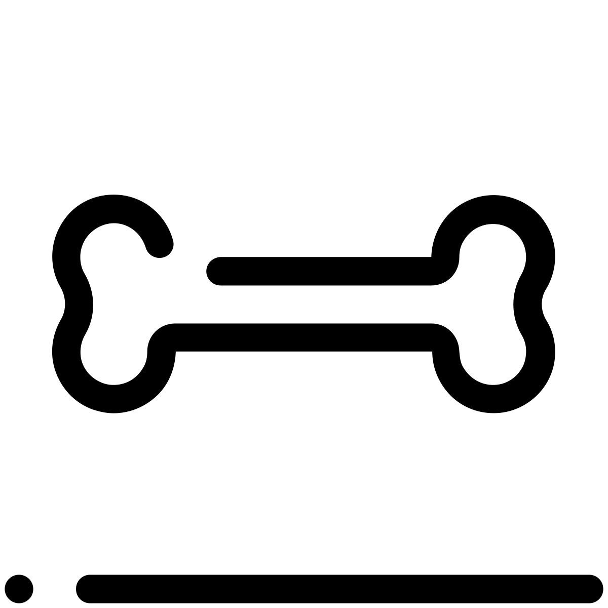 pastel glyph style 狗骨头 icon