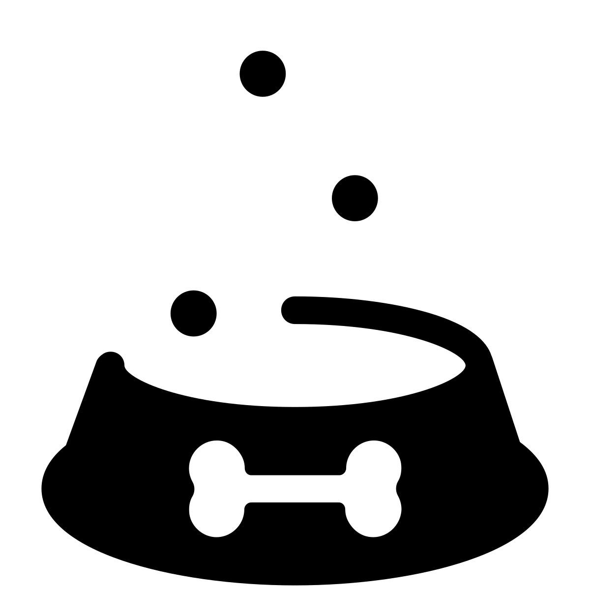 pastel glyph style dog bowl icon