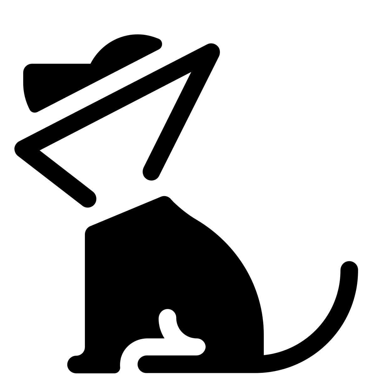 pastel glyph style cono de perro icon