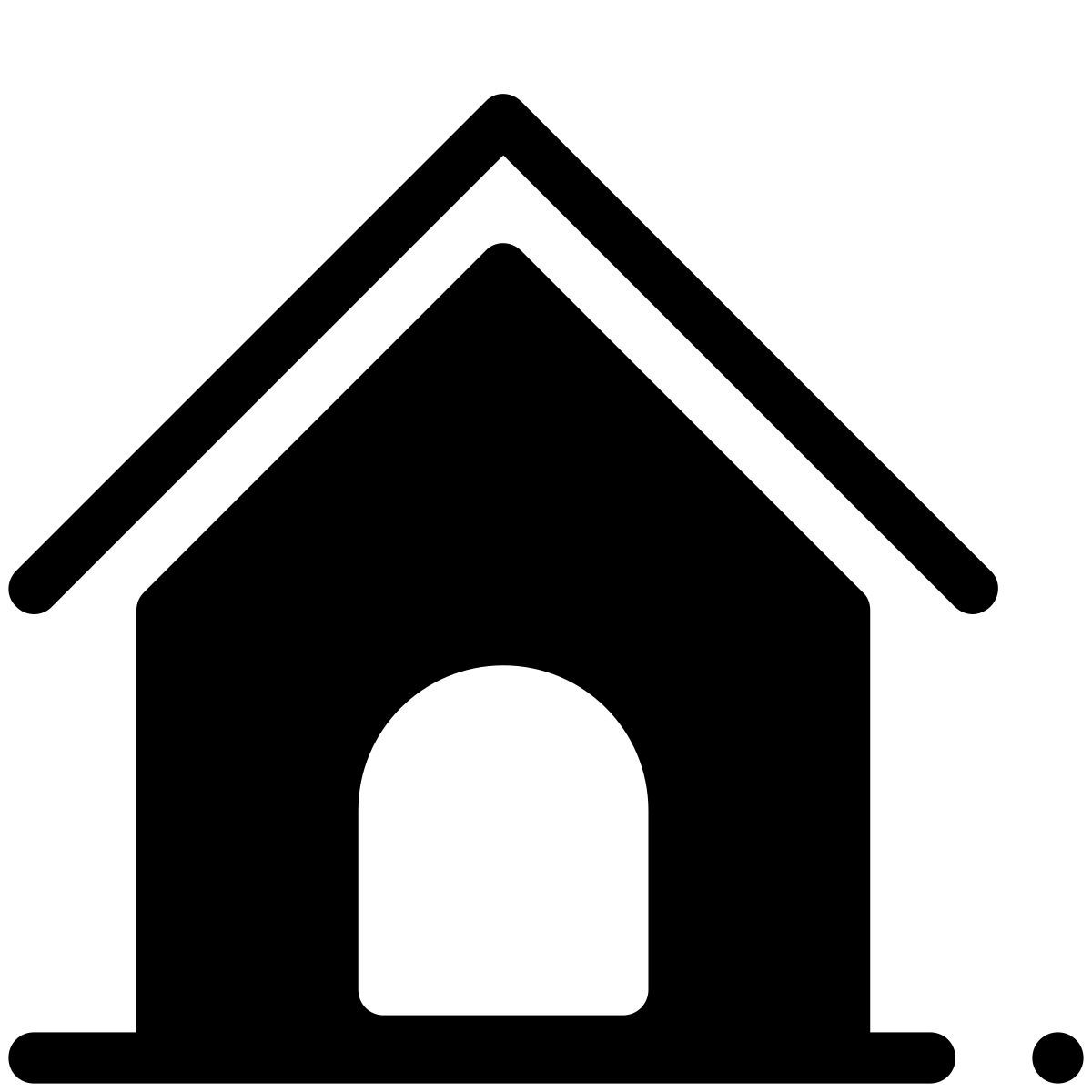 pastel glyph style dog house icon