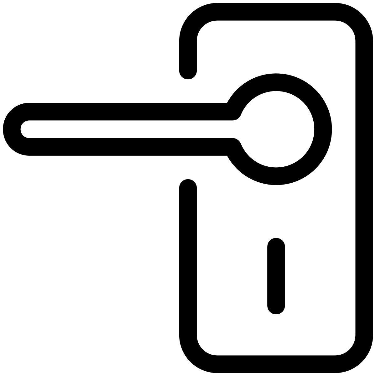 pastel glyph style door handle icon