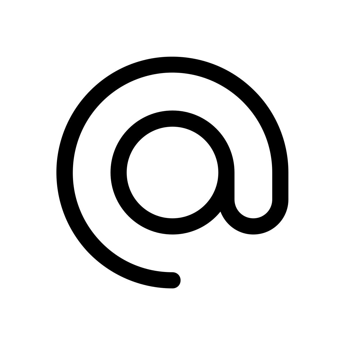 pastel glyph style e mail icon