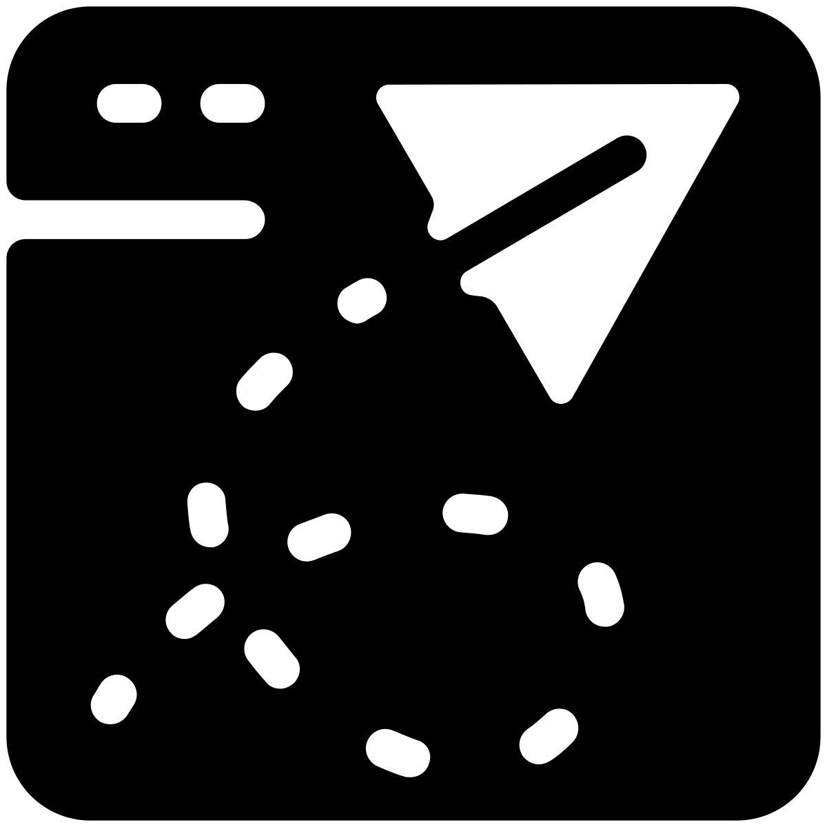 pastel glyph style correo de propaganda icon