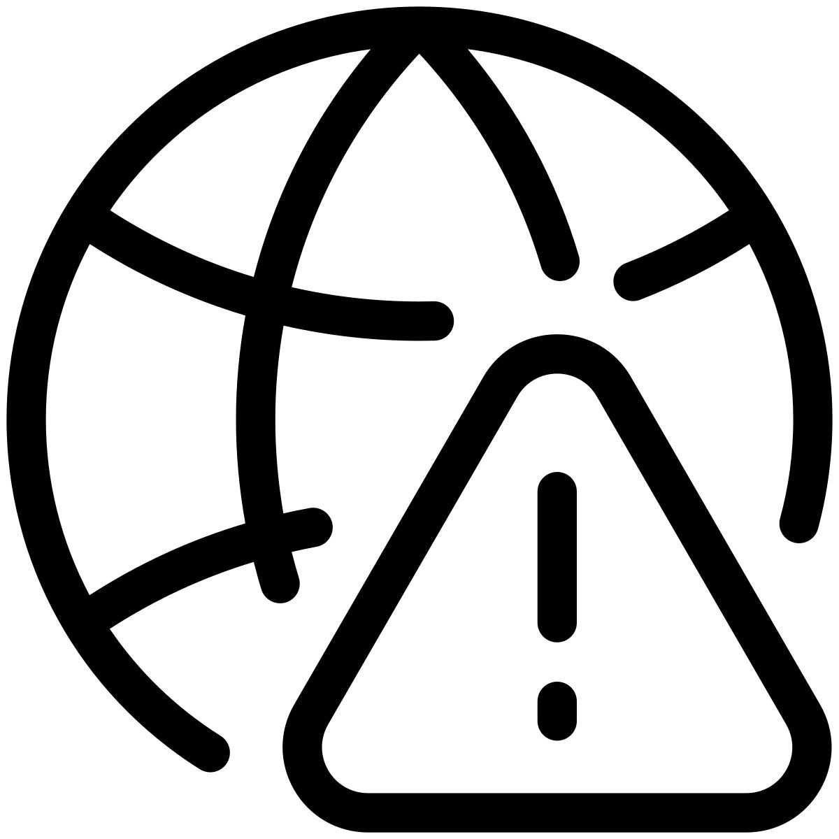 pastel glyph style globo de error icon