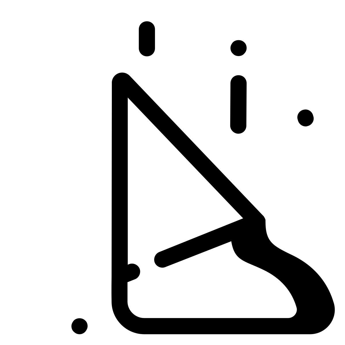 pastel glyph style cono de helado caído icon