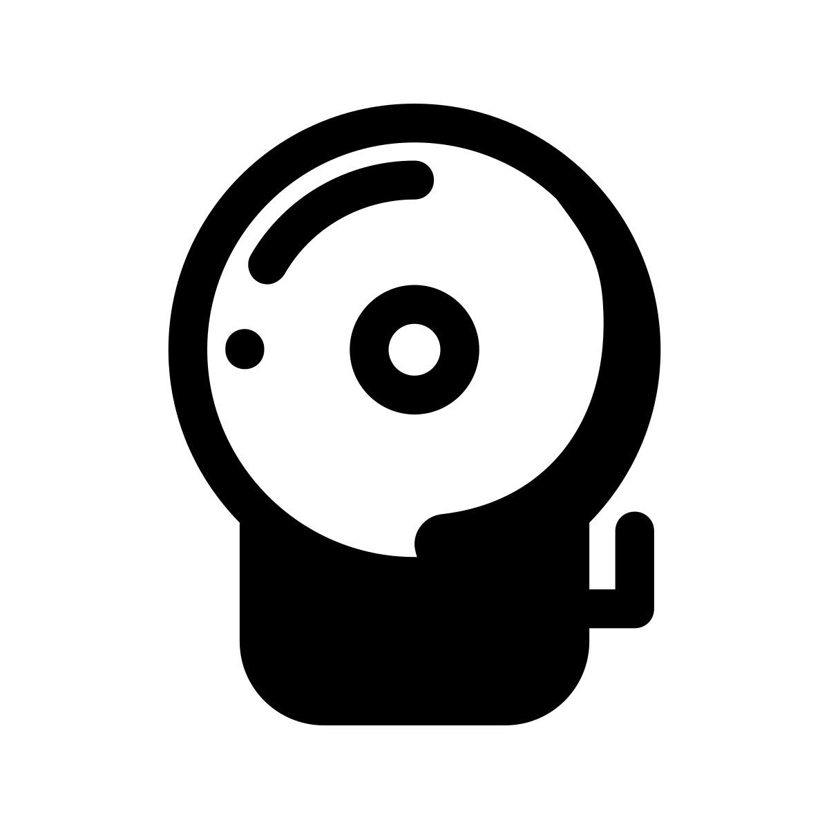 pastel glyph style fire alarm icon