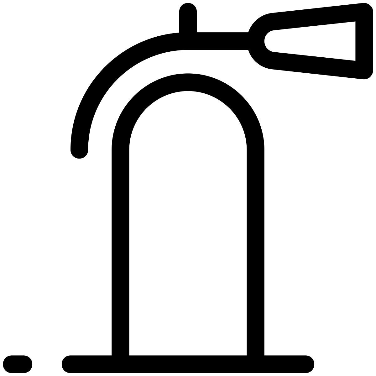 pastel glyph style extintor de incendios icon