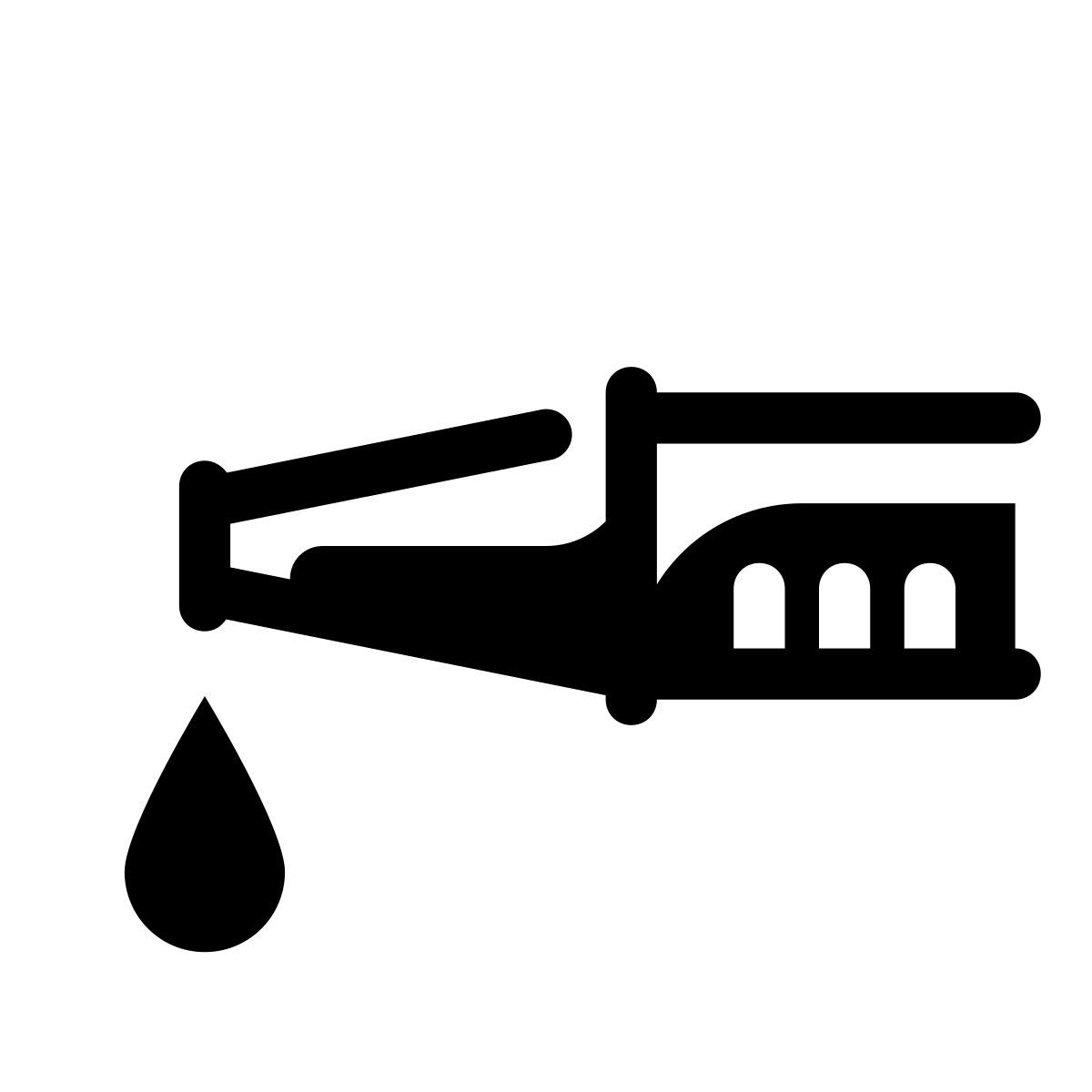 pastel glyph style tuyau d'incendie icon