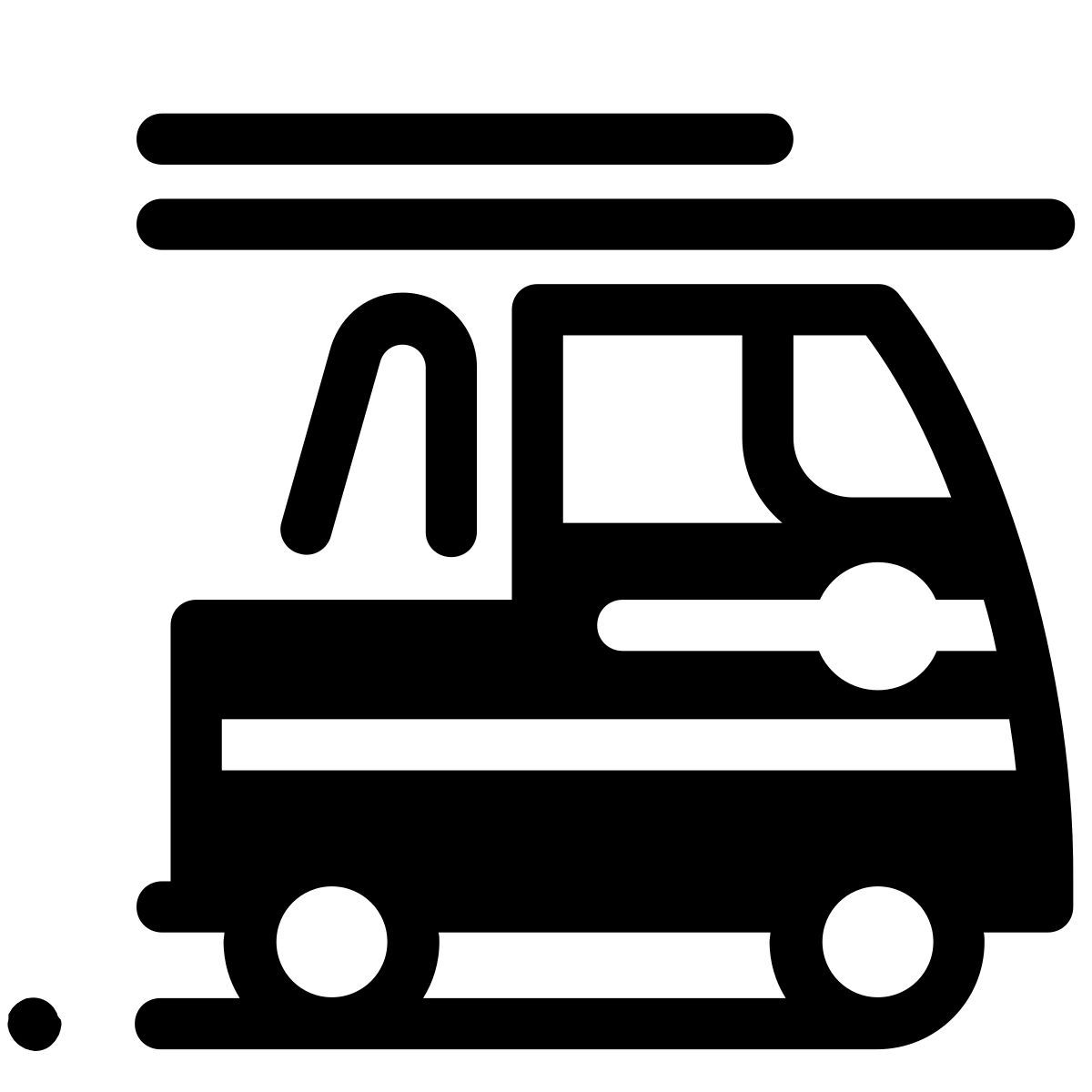 pastel glyph style camión de bomberos icon