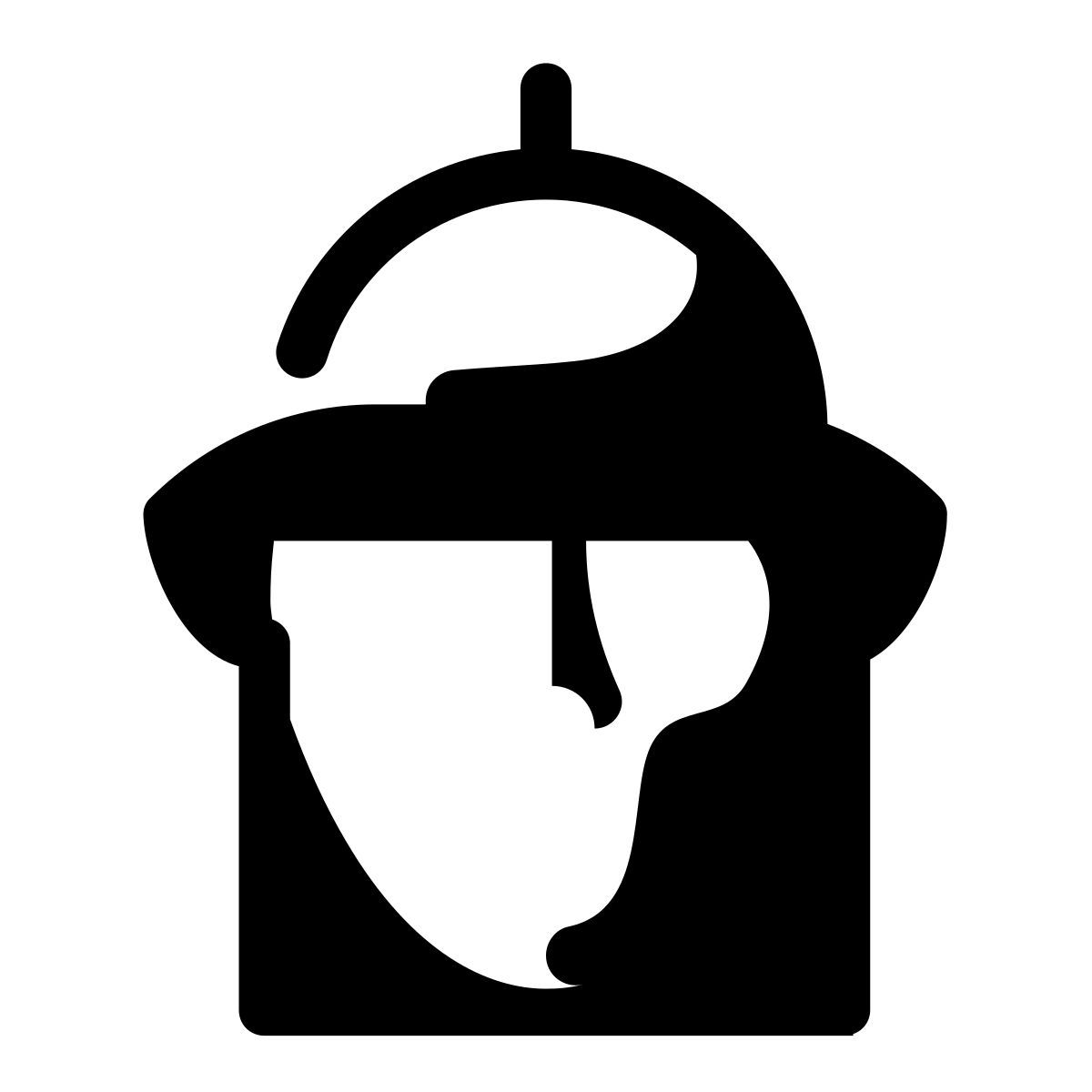 pastel glyph style pompier icon