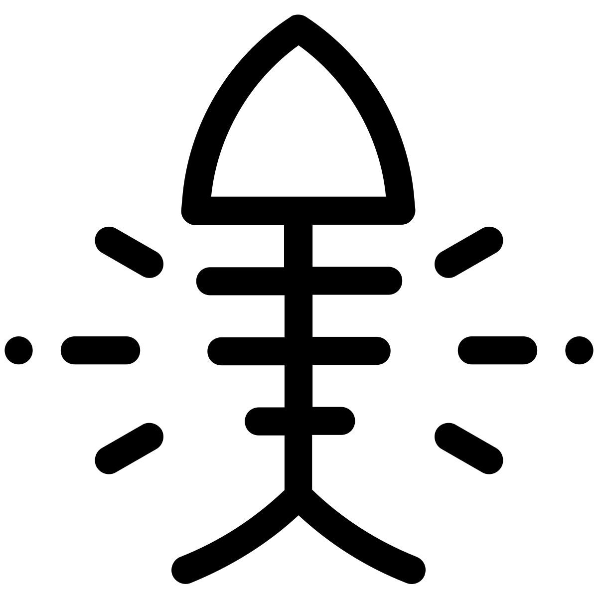 pastel glyph style knochen icon