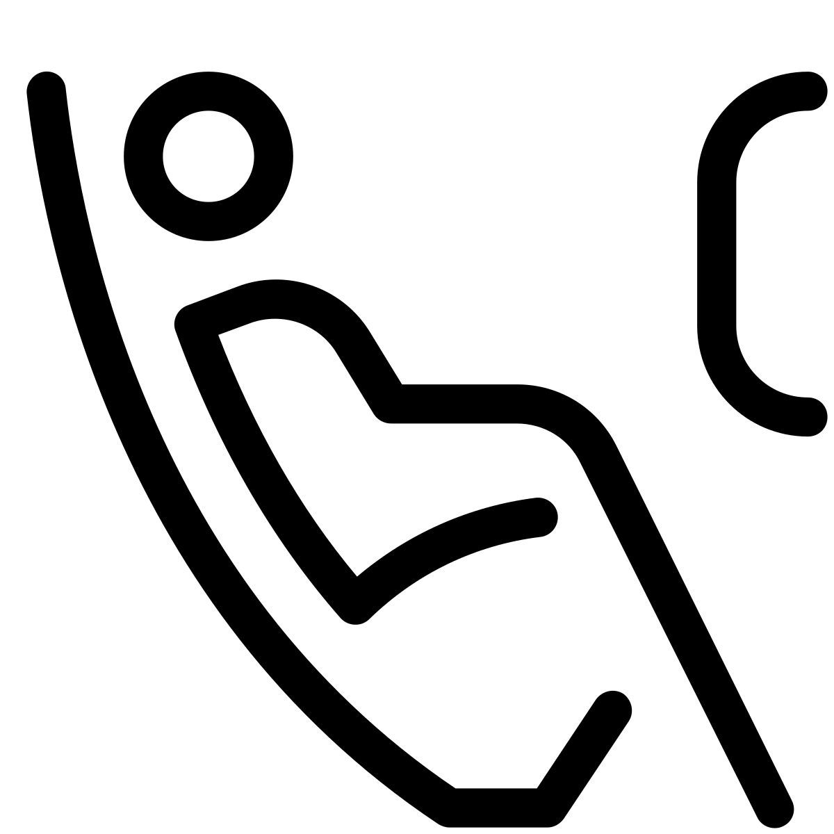 pastel glyph style posto a sedere icon