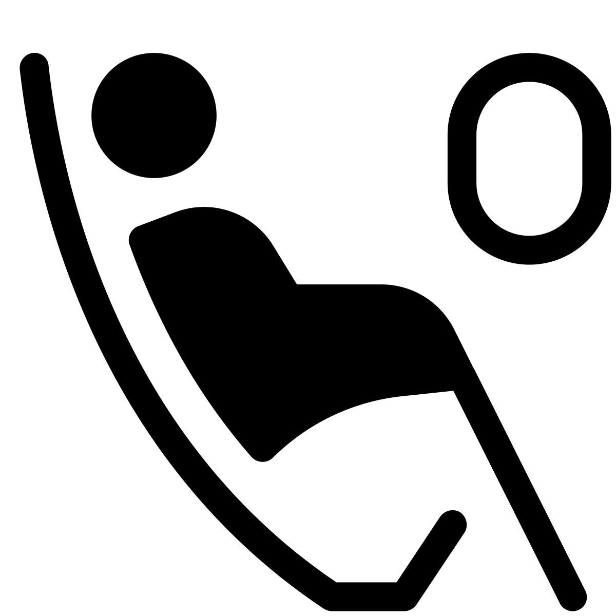 pastel glyph style posto a sedere icon