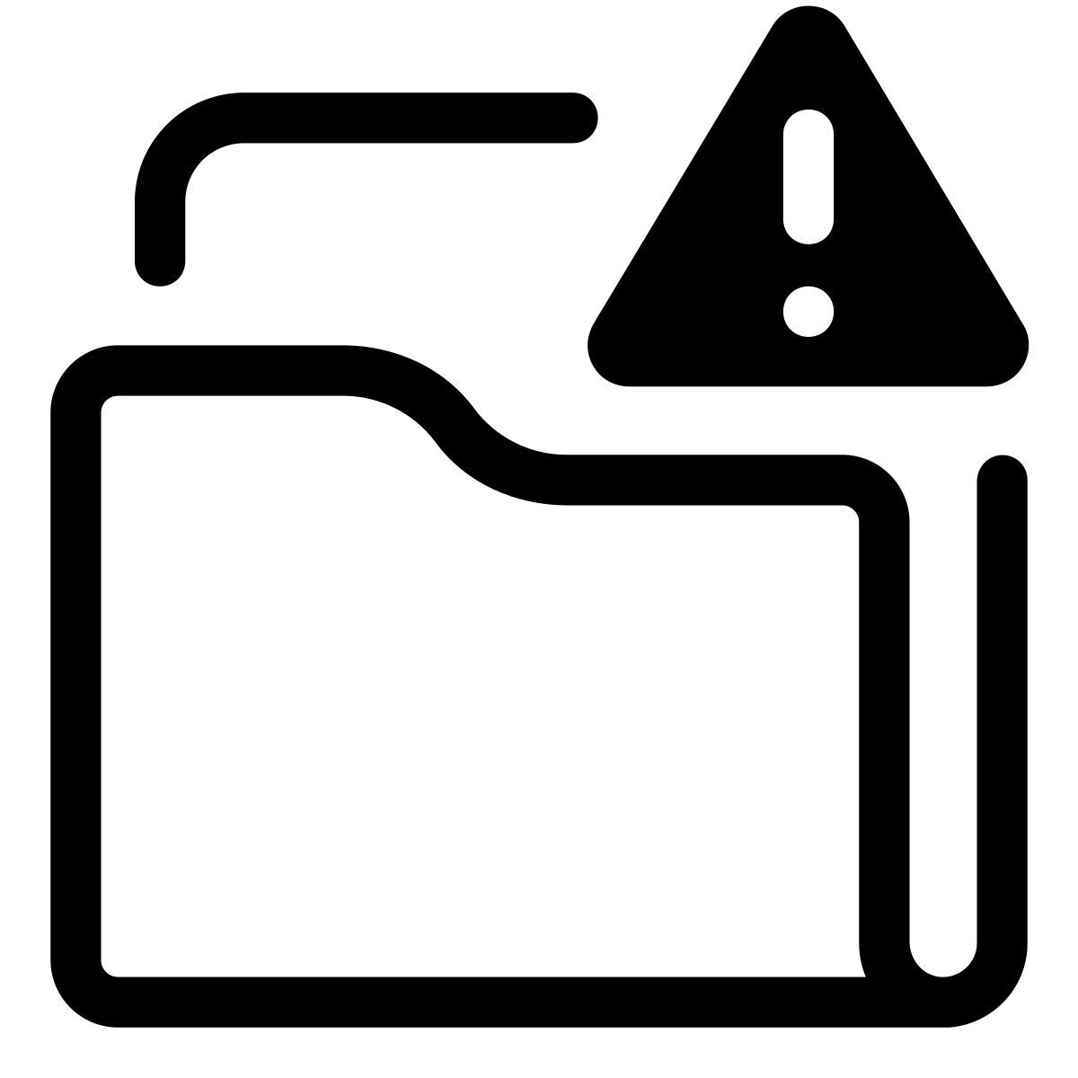 pastel glyph style error folder icon