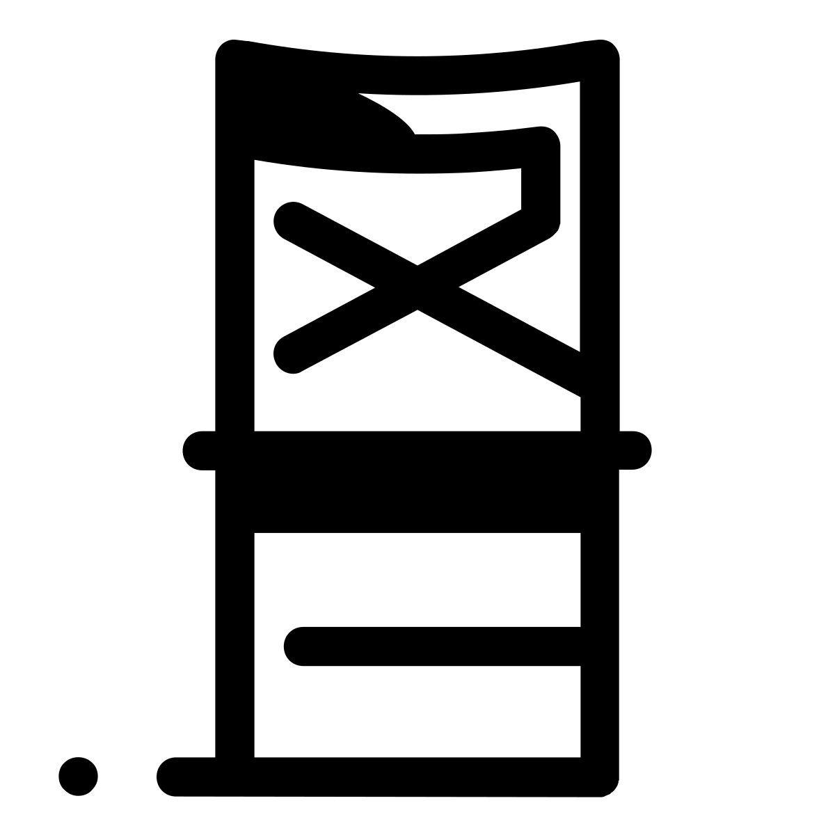 pastel glyph style cadeira dobrável icon