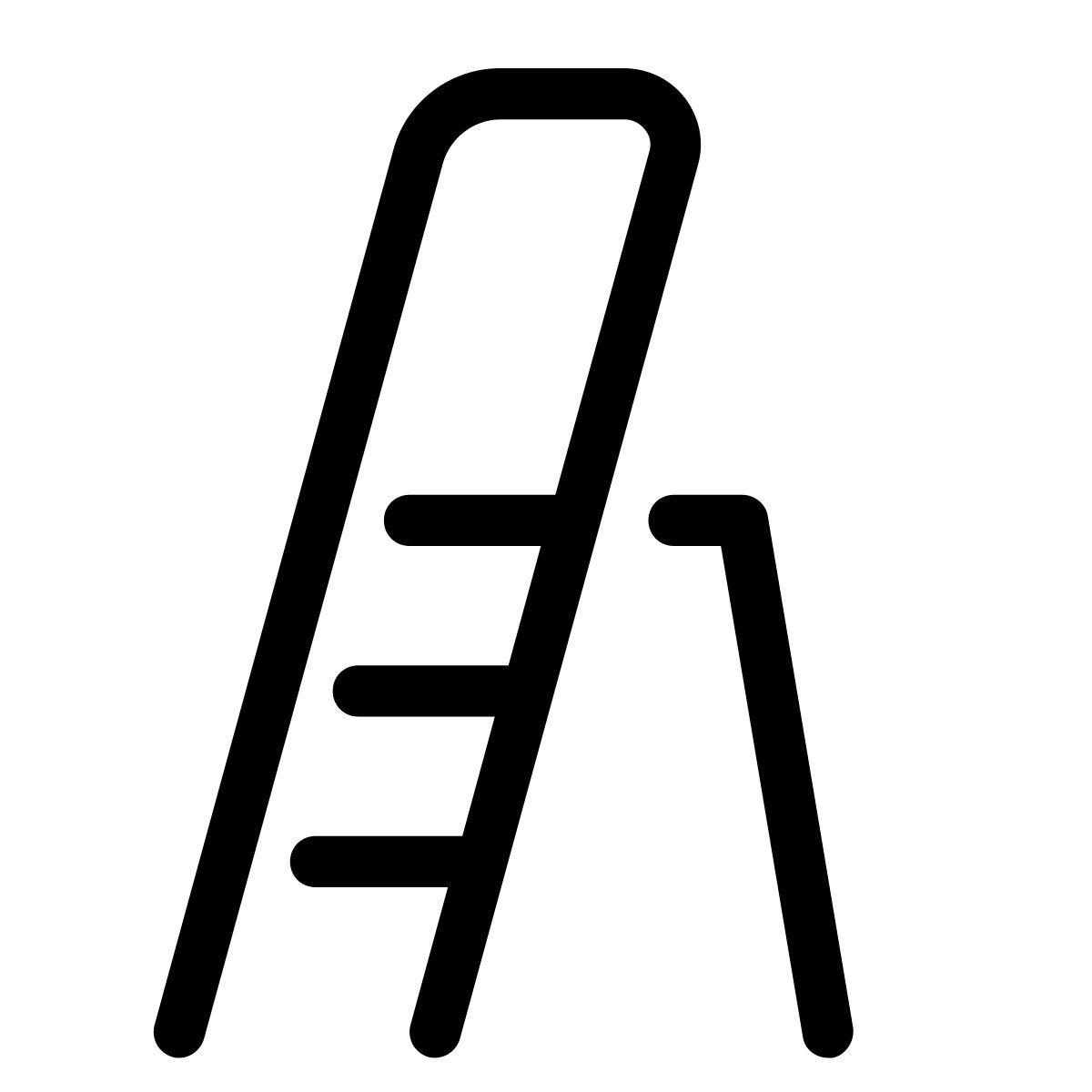 pastel glyph style folding ladder icon