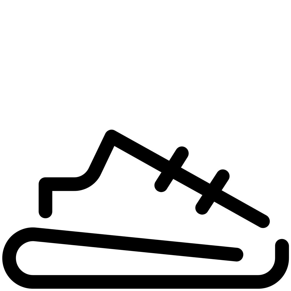 pastel glyph style footgear icon
