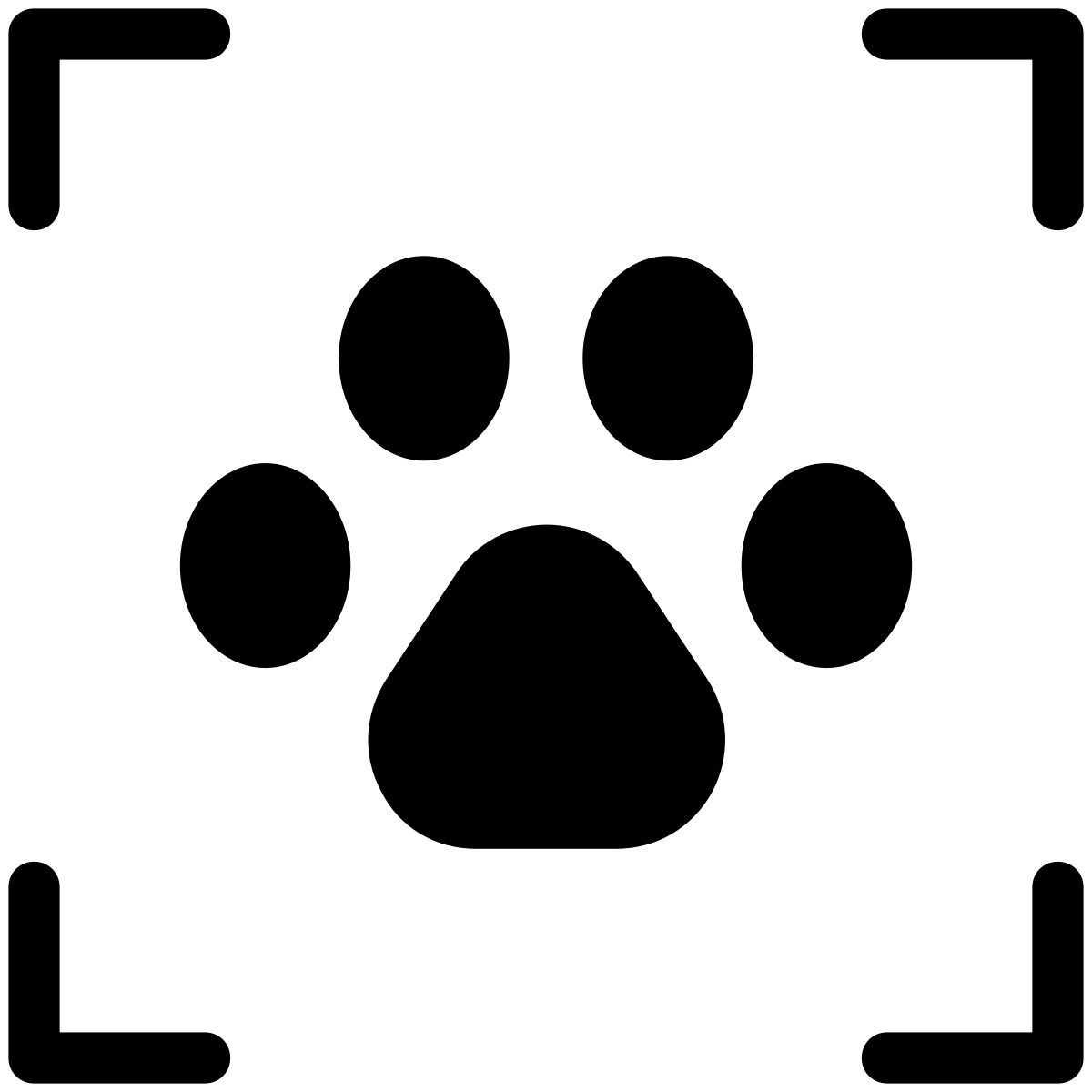 pastel glyph style 발자국 스캔 icon