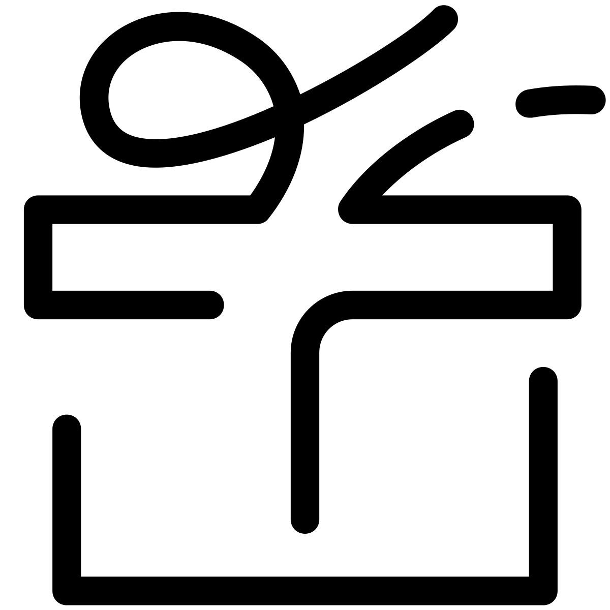 pastel glyph style geschenkbox icon