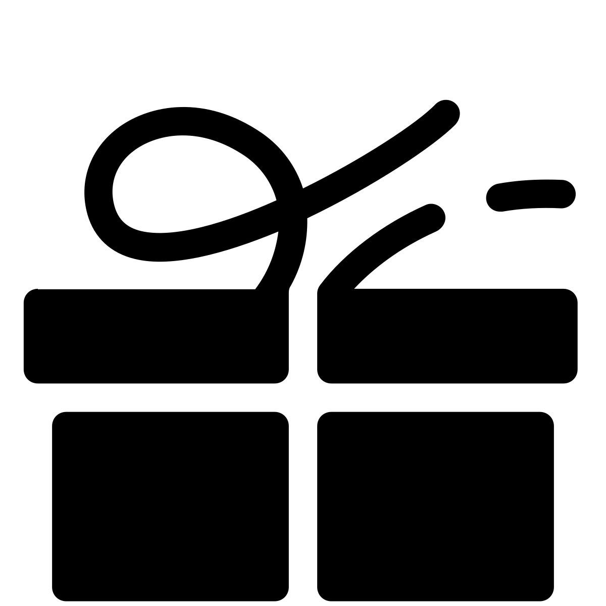 pastel glyph style geschenkbox icon
