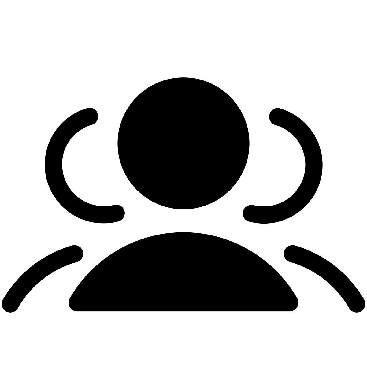 pastel glyph style grupos de usuarios icon