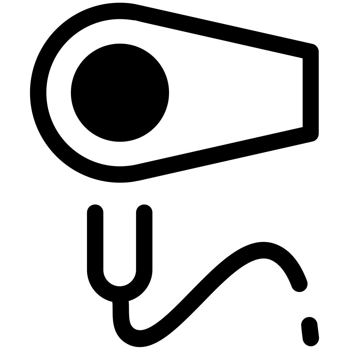 pastel glyph style dryer icon