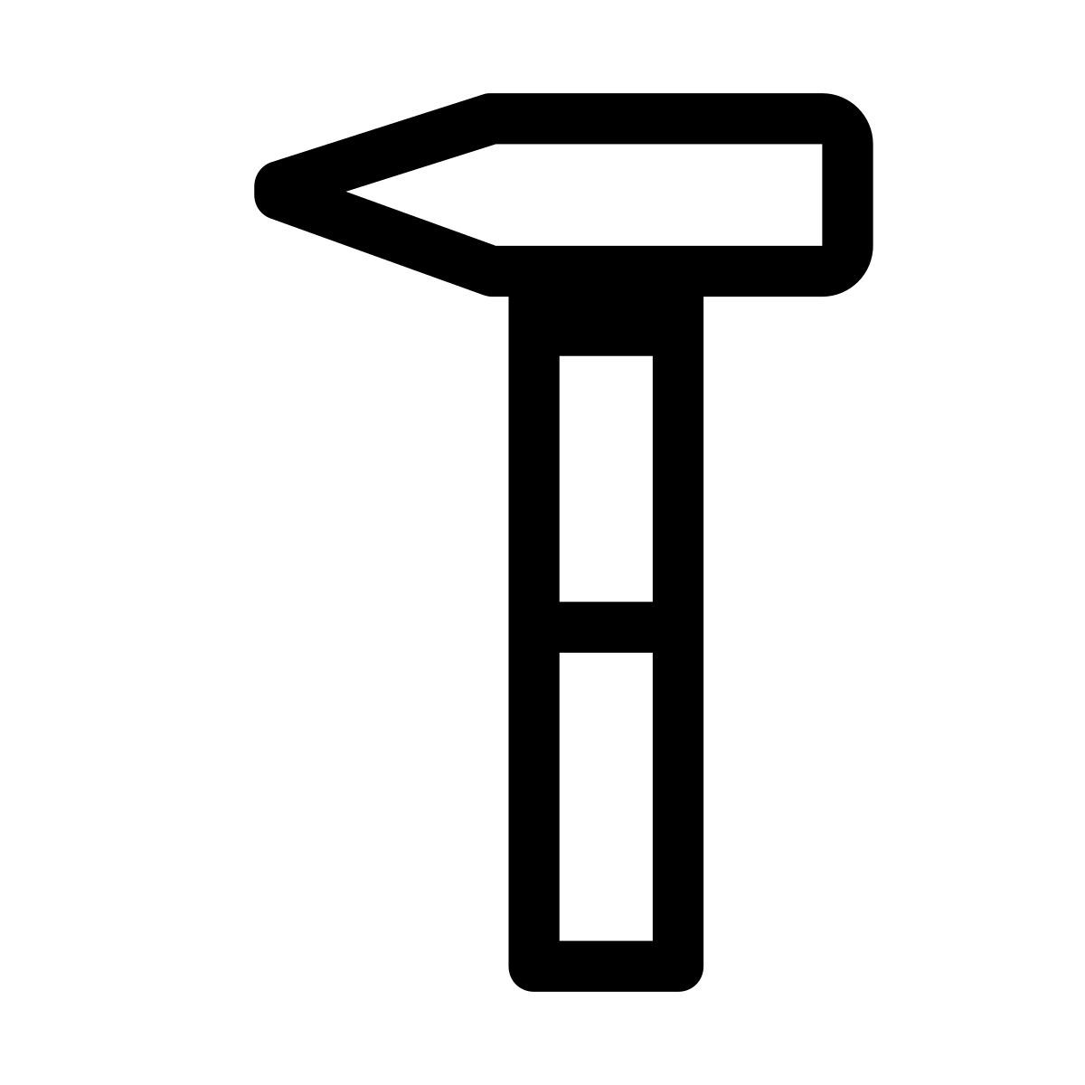 pastel glyph style hammer icon