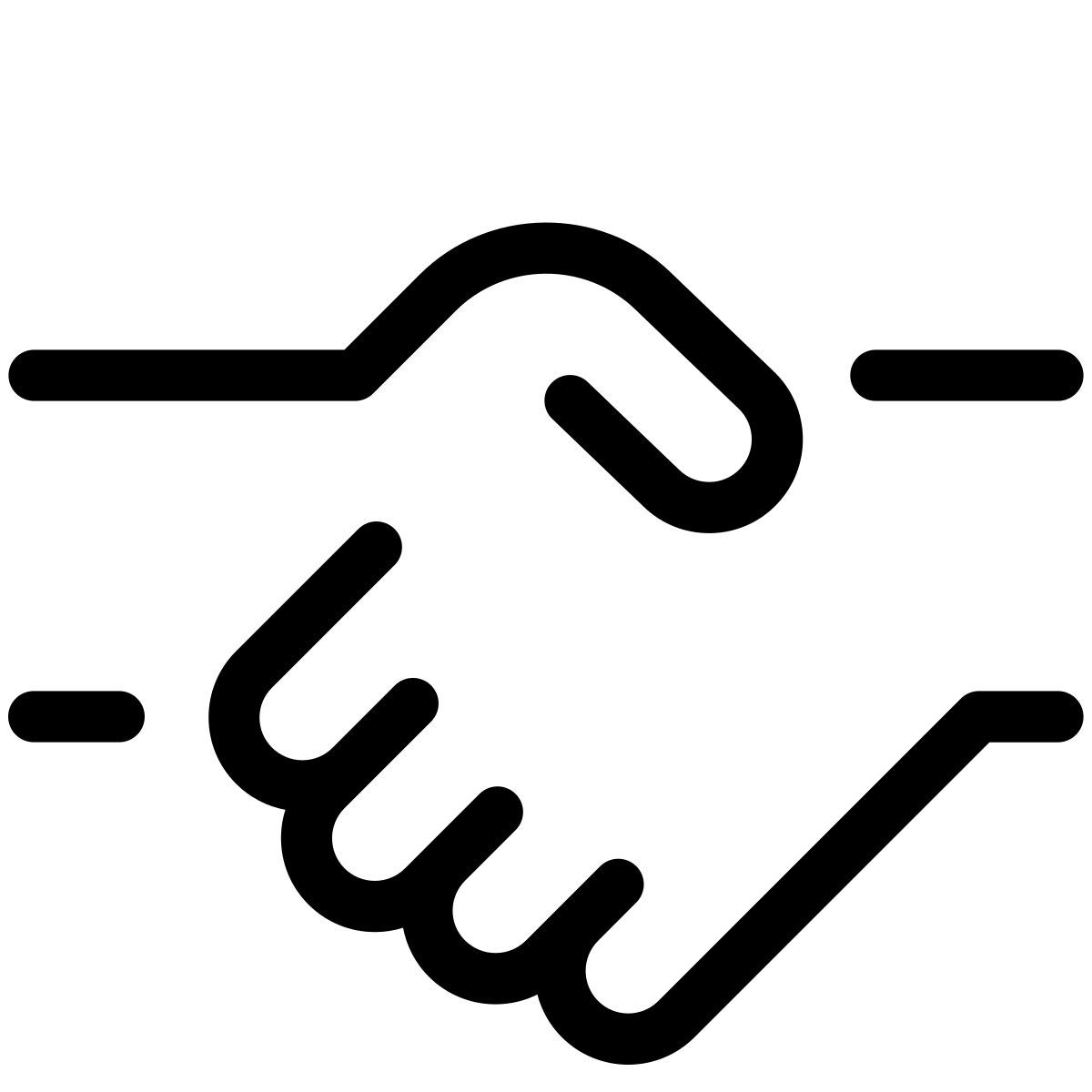 pastel glyph style poignée de main icon