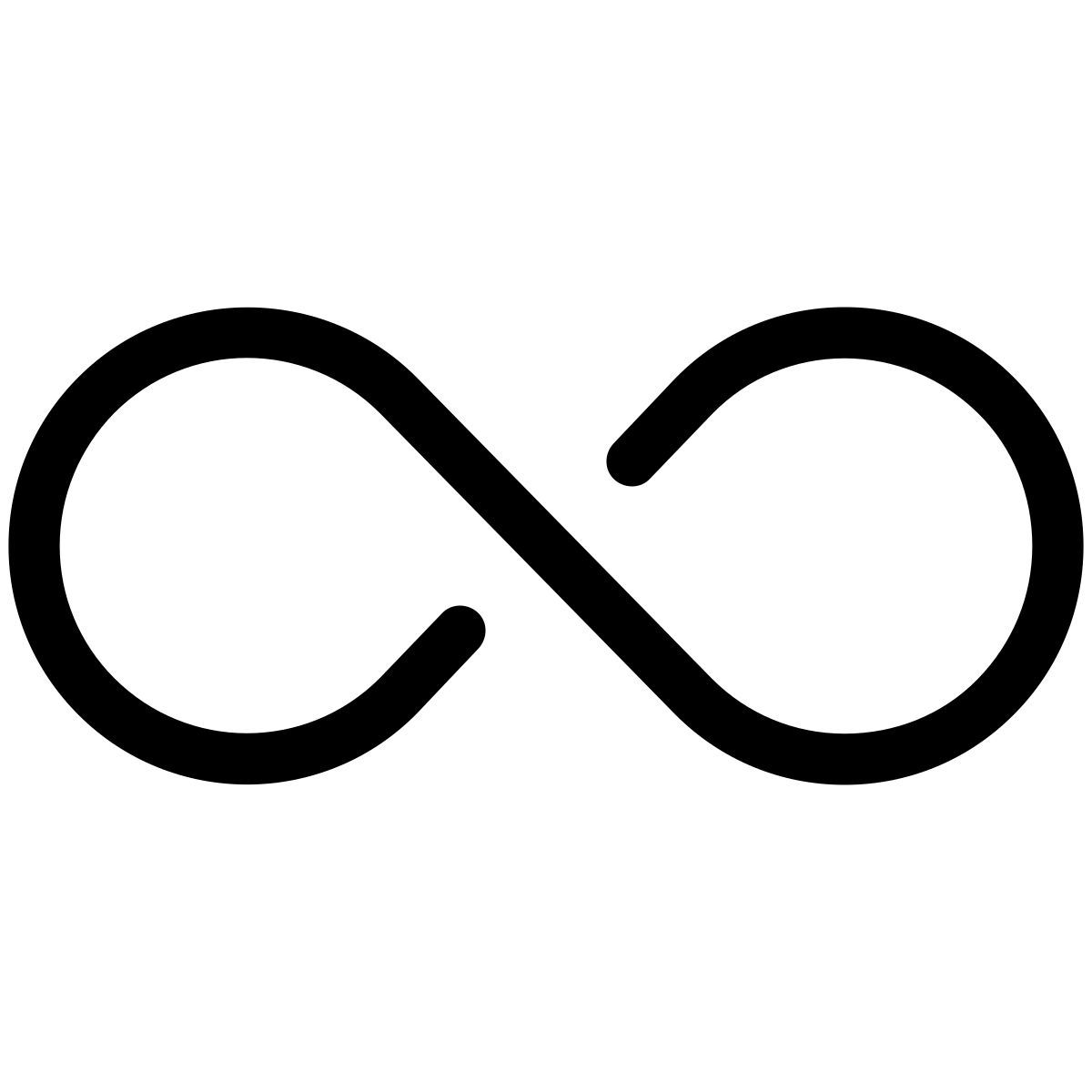 pastel glyph style 무한대 icon