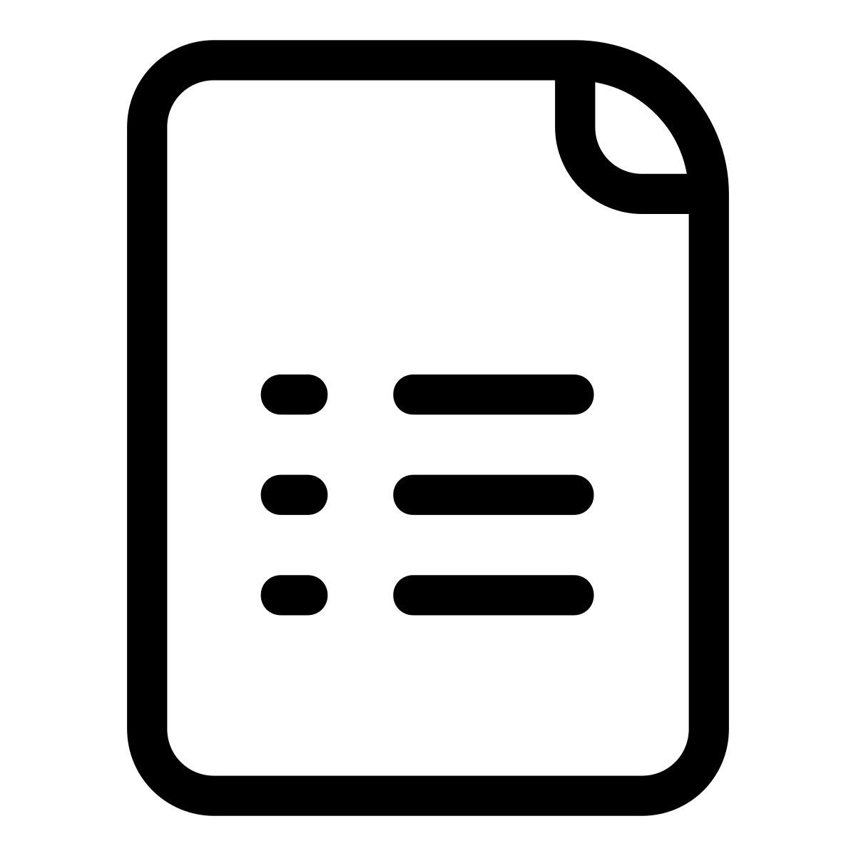 pastel glyph style list view icon