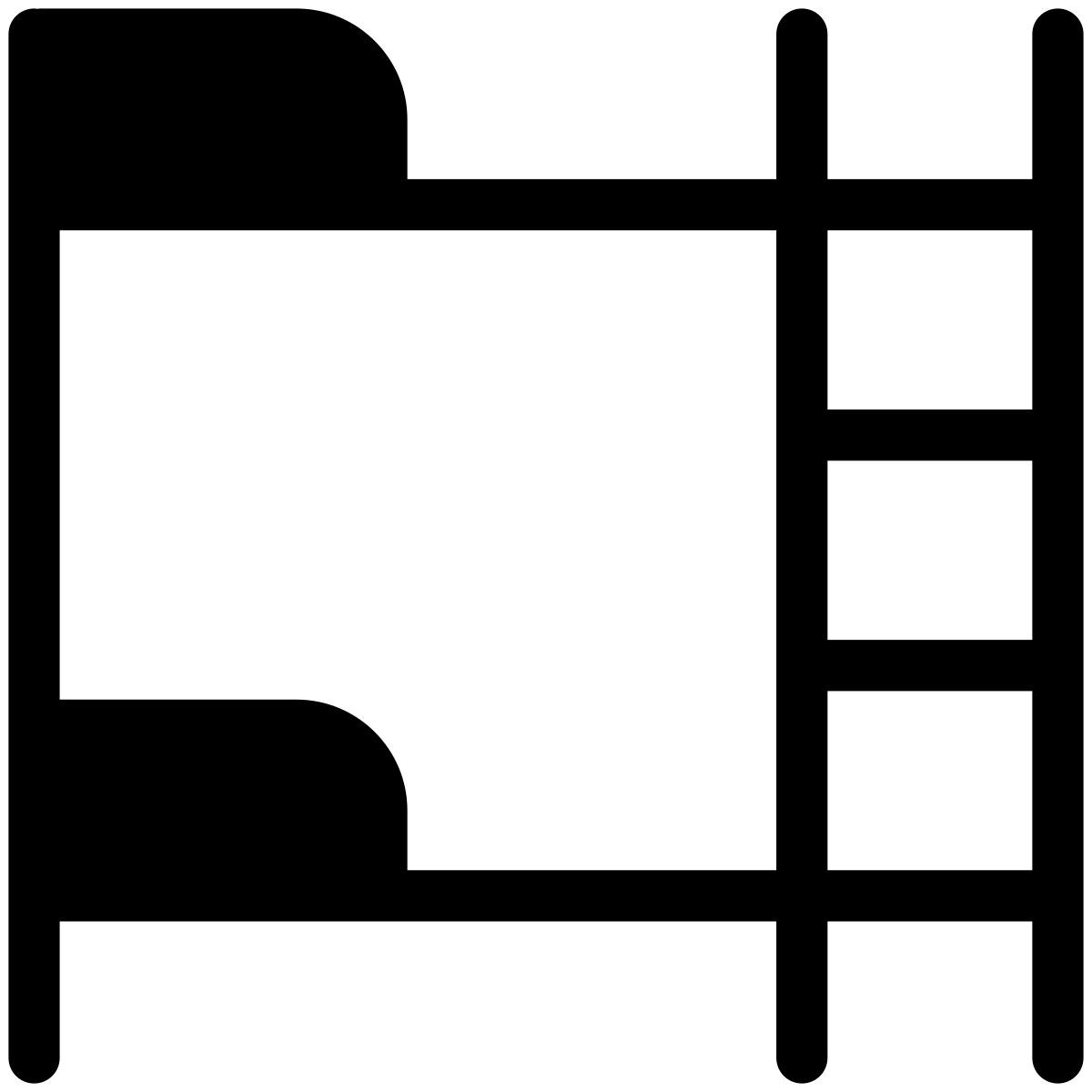 pastel glyph style dormitorio de los niños icon