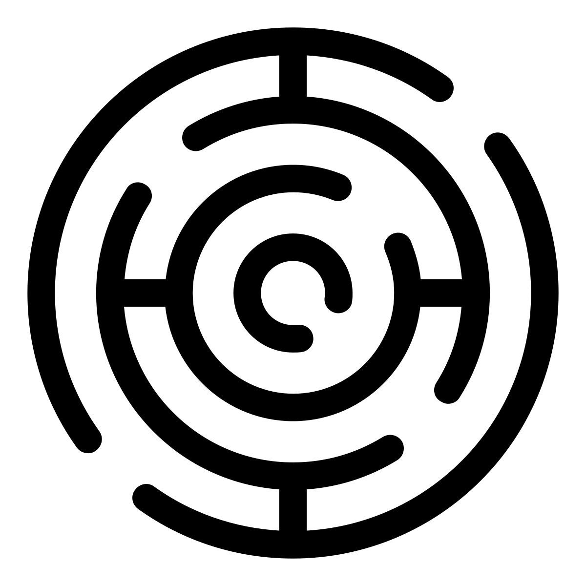 pastel glyph style labyrinth icon