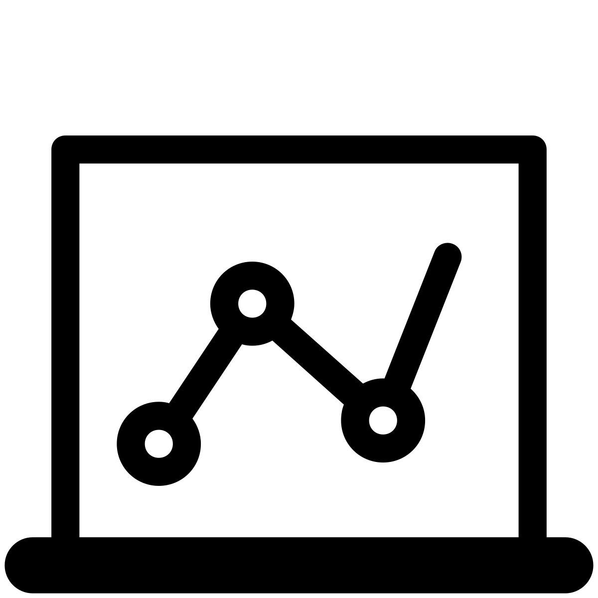 pastel glyph style analítica portátil icon