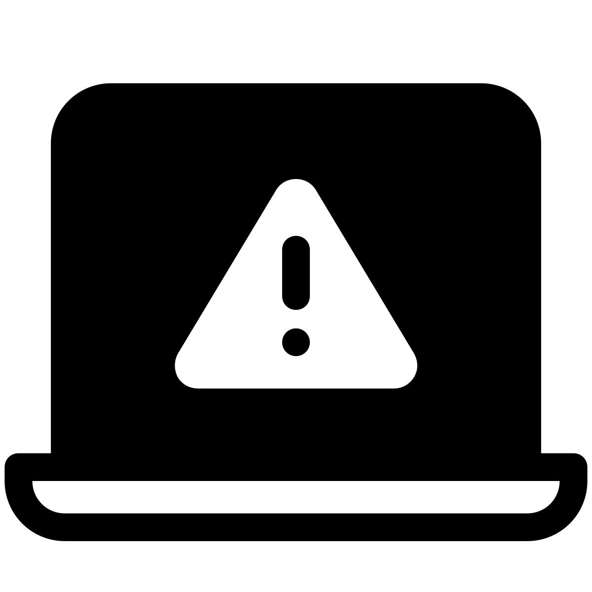 pastel glyph style erreur d&#39;ordinateur portable icon