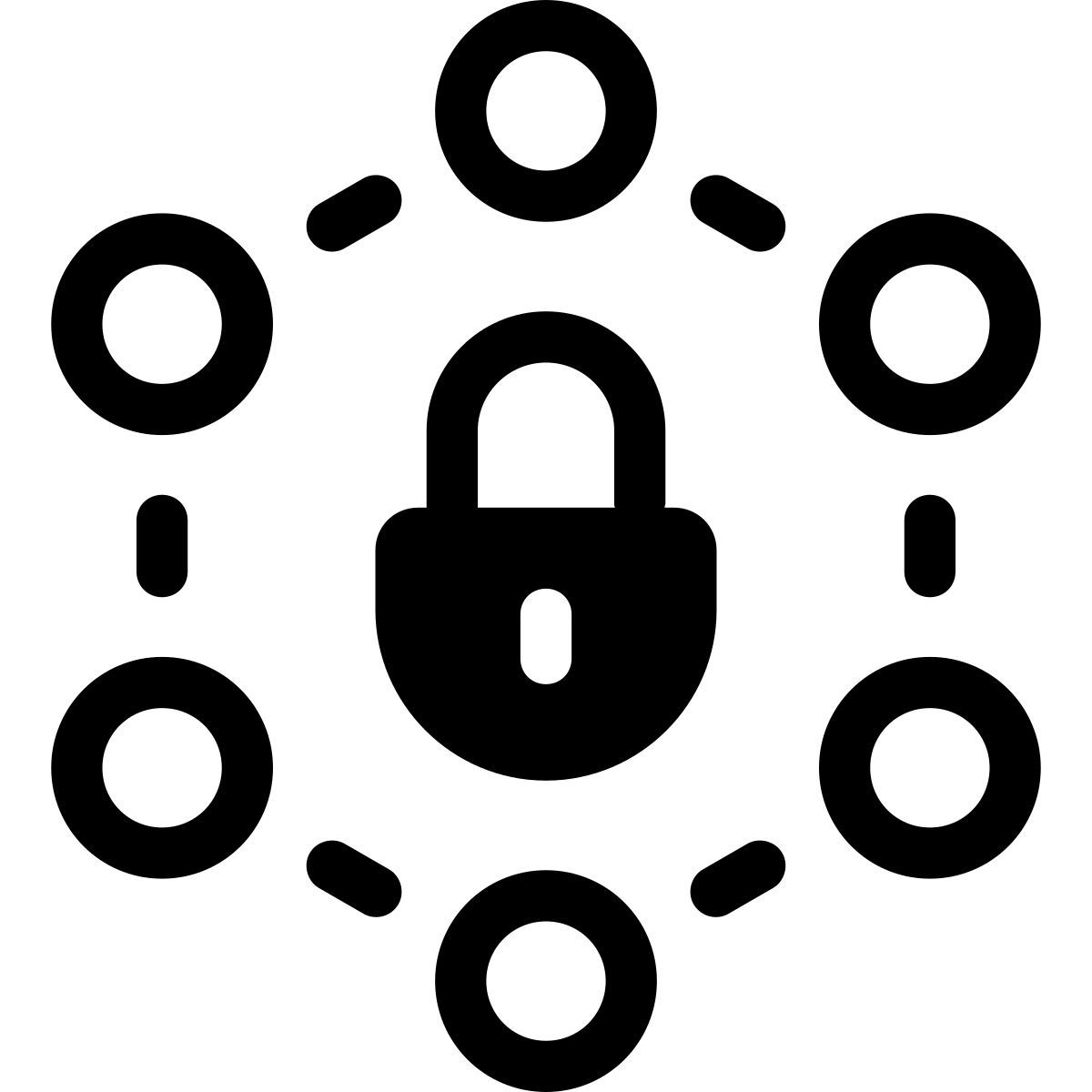 pastel glyph style locked network icon