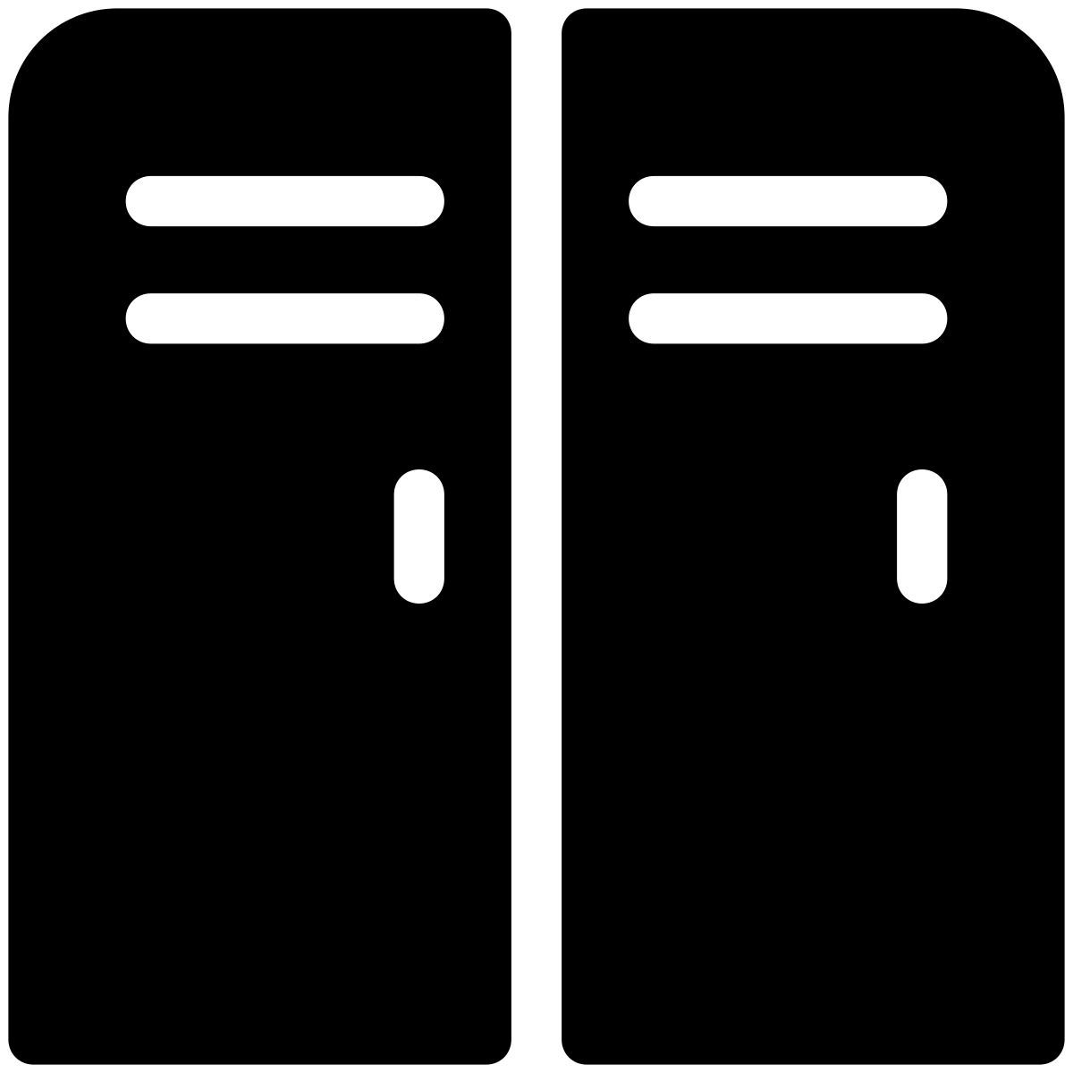 pastel glyph style locker icon