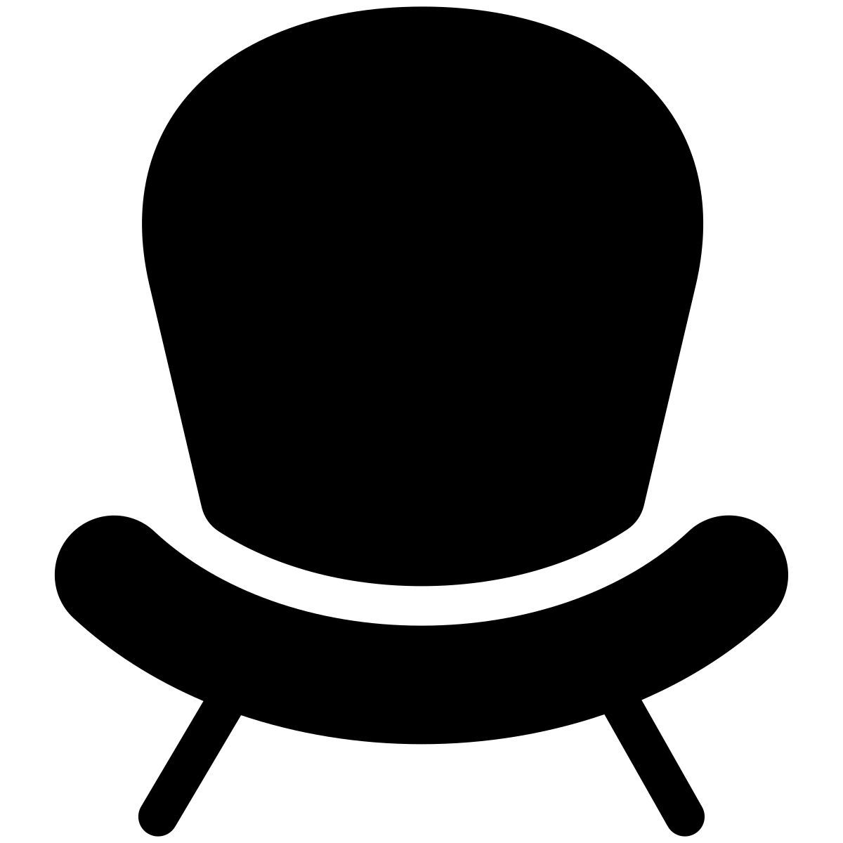 pastel glyph style lounge chair icon