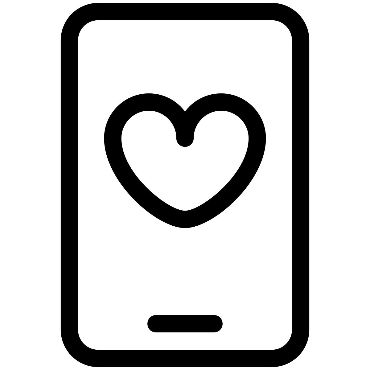 pastel glyph style love message icon