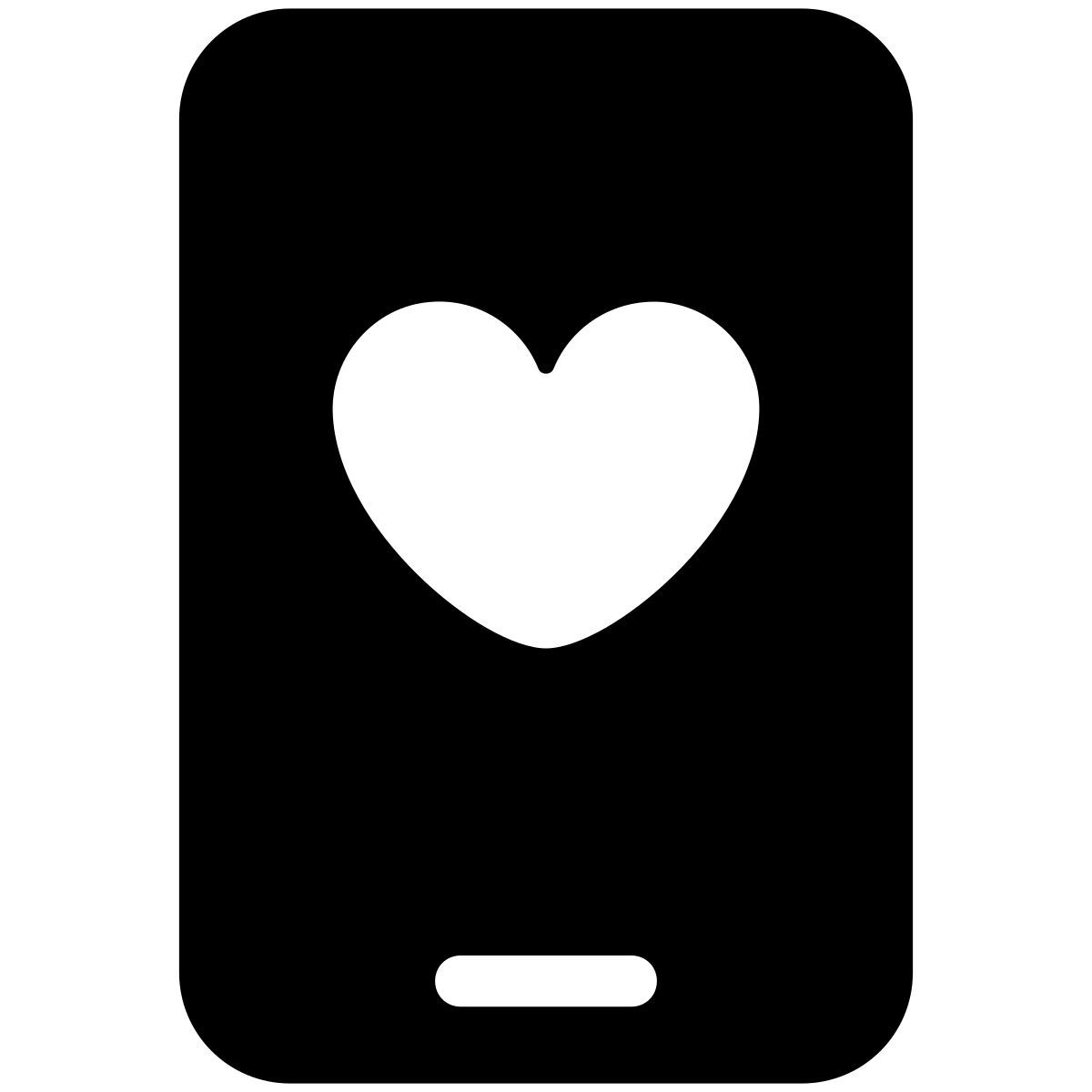 pastel glyph style love message icon